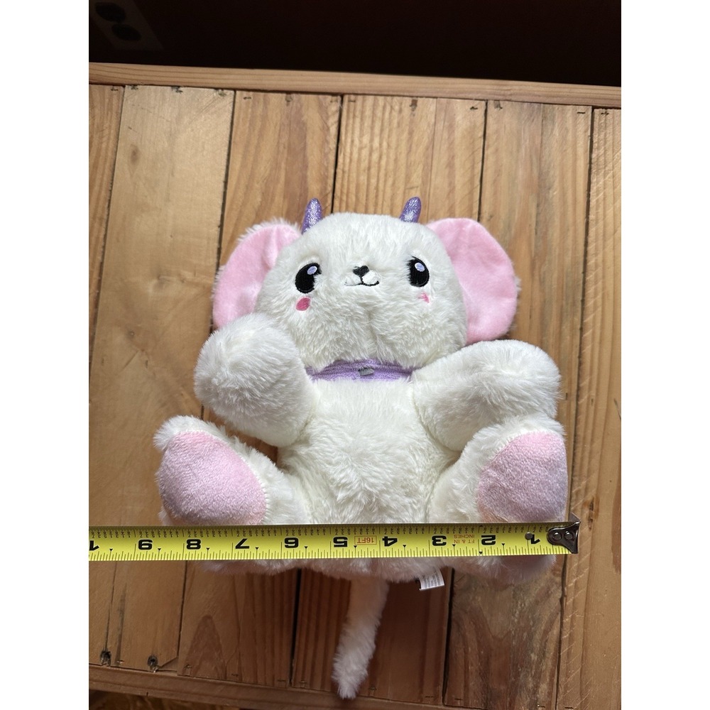 Ploofs Cute N Creepy Stuffed Animal 10" Gothic Plush Spooky White Mouse w/ Horns - Picture 11 of 11